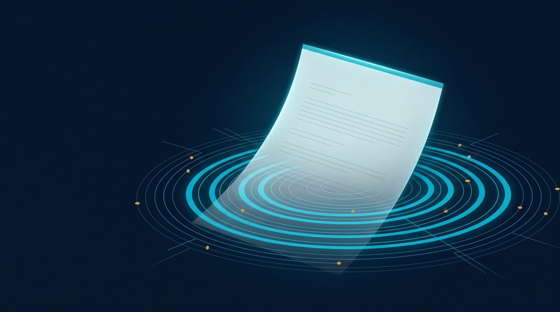 A federal proposal document taking shape out of sonar rings and signal traces